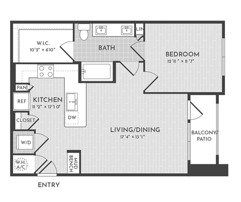 1Bed 1Bath-B at Stone Loch Apartments,Tomball, Texas
